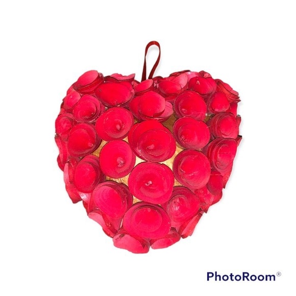 ❤️ HANDMADE ROSE WOODEN HEART ❤️ - Picture 3 of 4